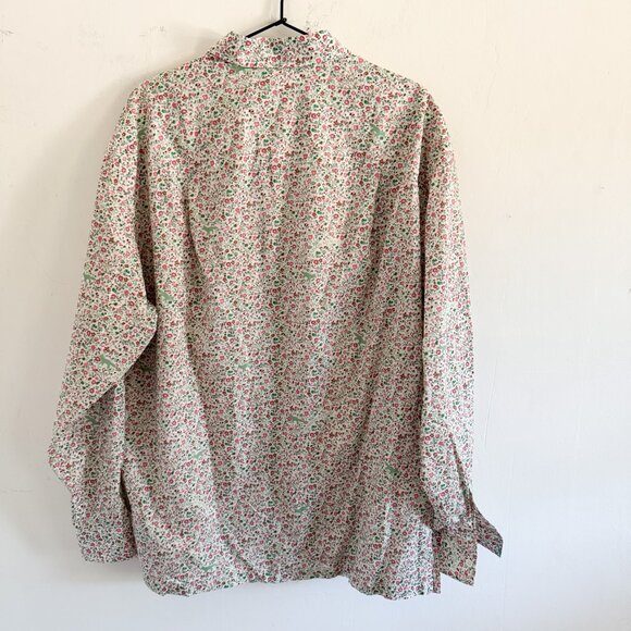 NEW Maison Kitsune White Logo Floral Button Down Shirt M - Picture 7 of 7